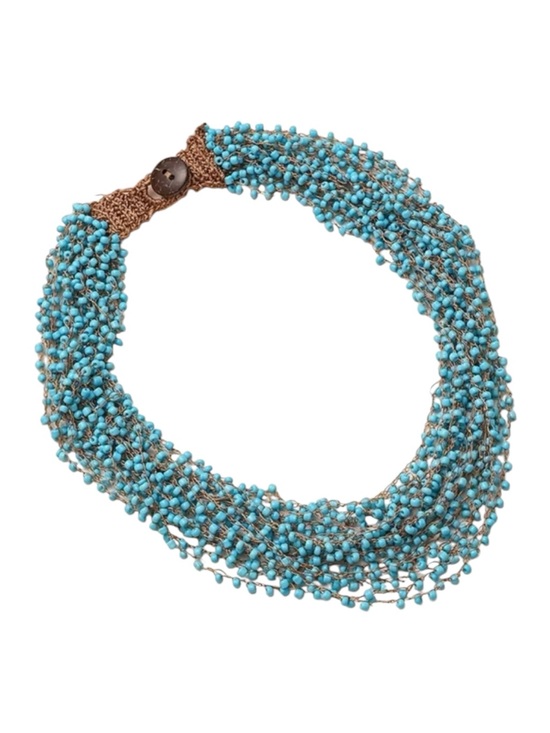 Whimsy_and_Rose Jewelry - Turquoise Beaded Multi-Strand Necklace